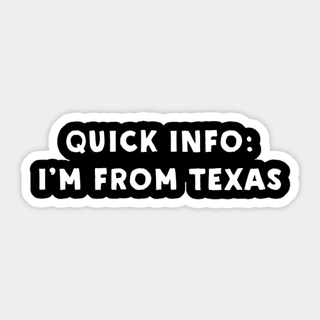 Texas Cool & Funny Sticker by Novel_Designs